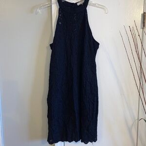 Poema size large ladies sleeveless dress black